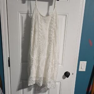 Rue21 Ivory Dress with Delicate Embroidery